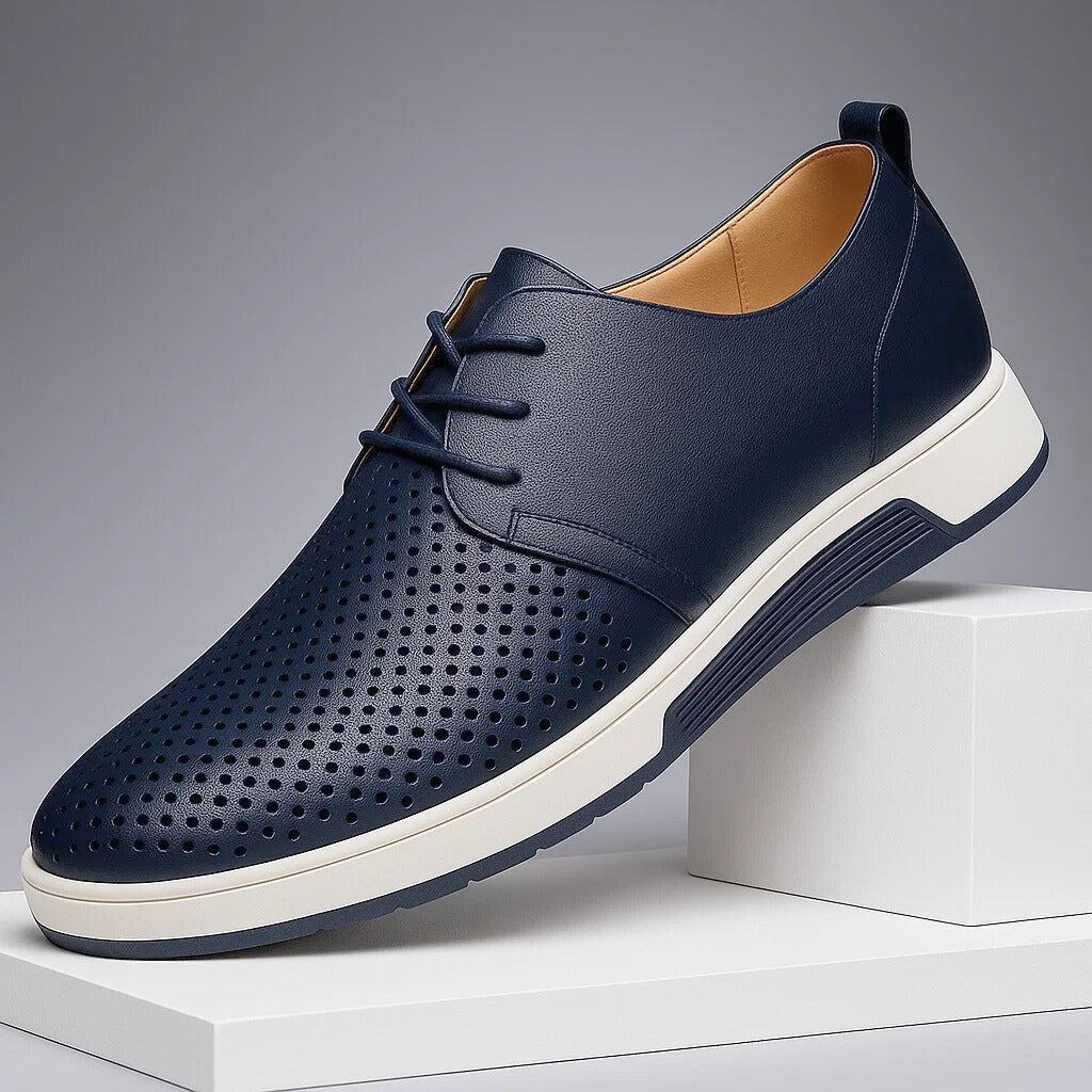 Men's Moccasins with Slip-On Design, Ventilated Upper, and Grip-Edge Sole