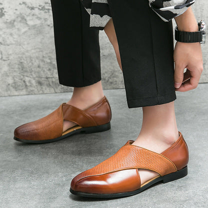 Sandali Uomo Casual in Tessuto Intrecciato con Punta Chiusa – Traspiranti per l'Estate