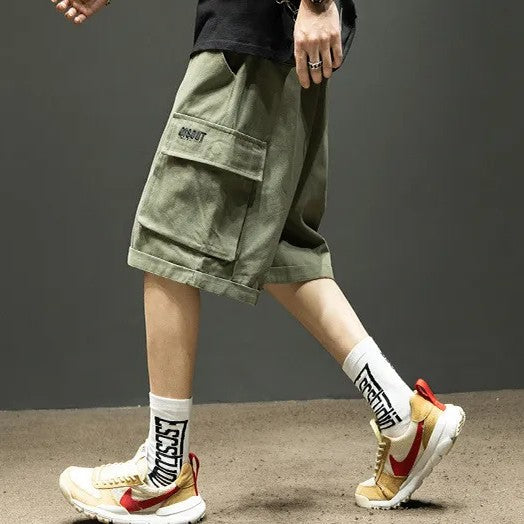 Shorts Uomo Estivi Cargo a Vestibilità Ampia Lunghezza Media con Tasche