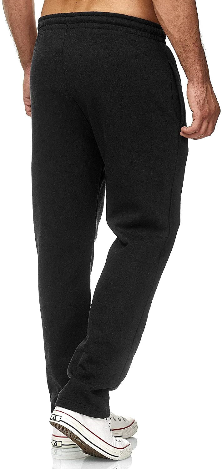 Pantaloni della Tuta Uomo Gamba Dritta Microelastici Foderati in Pile – Comfort Termico