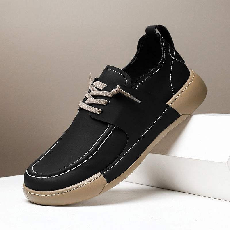 Men's loafers with lightweight sole - leather look