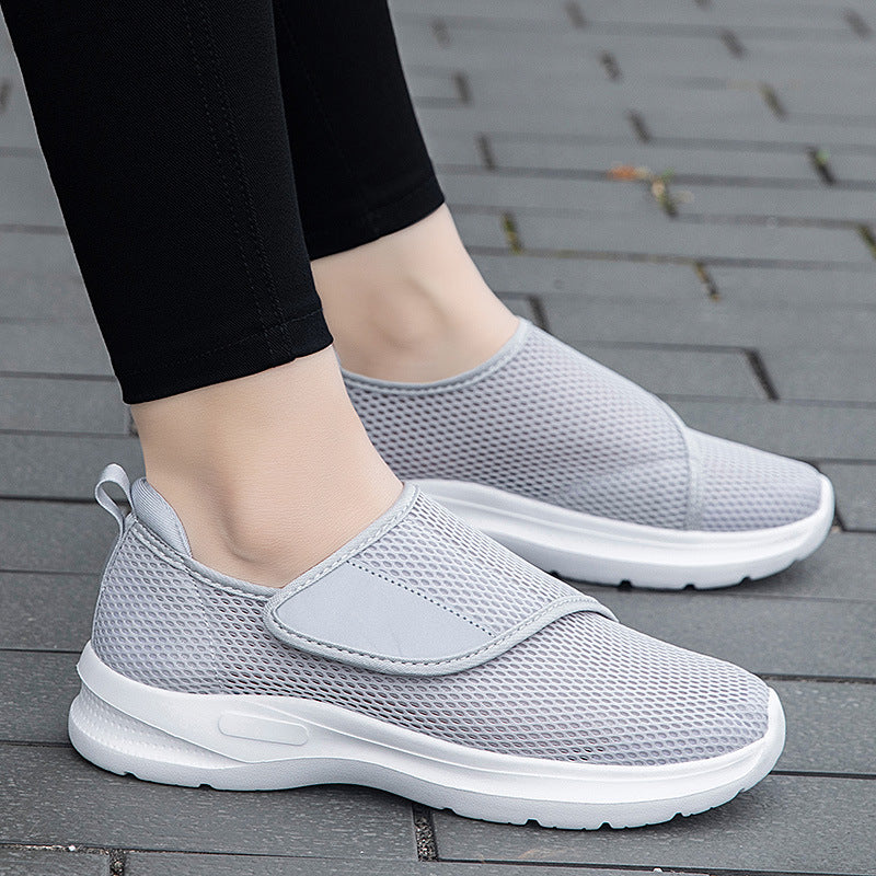 Zapatos de hombre de malla transpirable con cierre de velcro