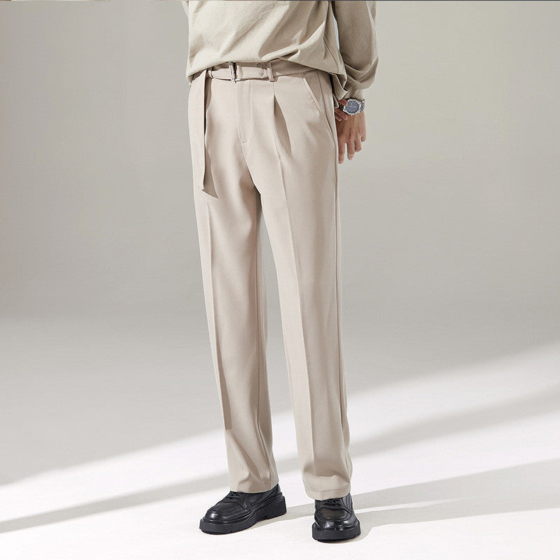 Pantaloni Uomo Eleganti a Gamba Larga con Cintura Staccabile – Vestibilità Ampia