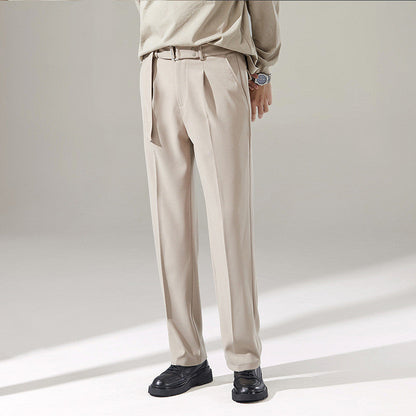 Pantaloni Uomo Eleganti a Gamba Larga con Cintura Staccabile – Vestibilità Ampia