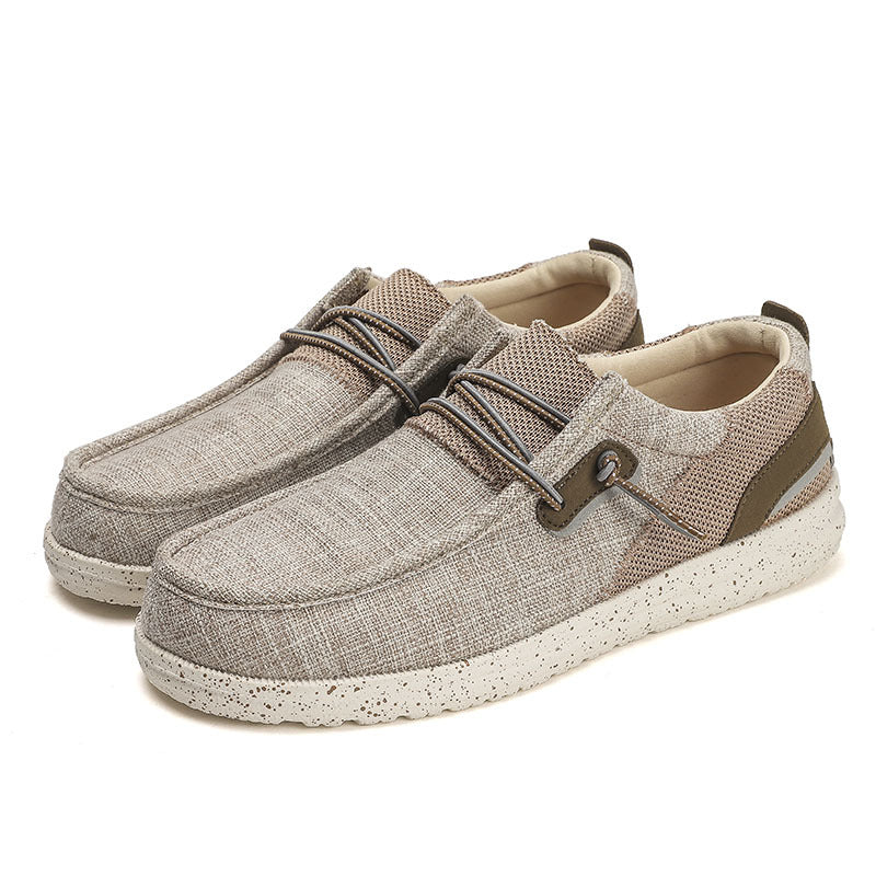 Men's canvas loafers with lightweight soles - casual style
