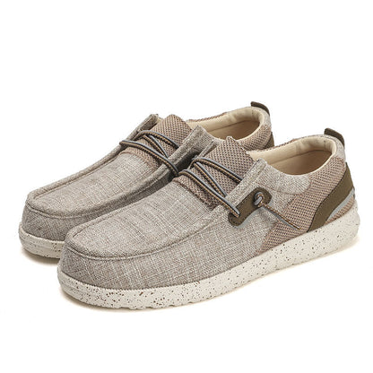 Men's canvas loafers with lightweight soles - casual style
