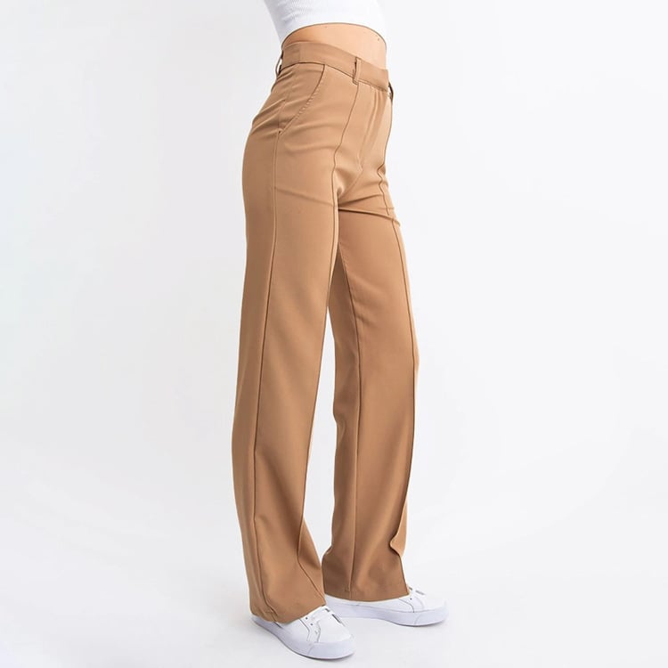 Pantaloni Donna a Vita Alta Gamba Dritta per Ufficio – Stile Classico