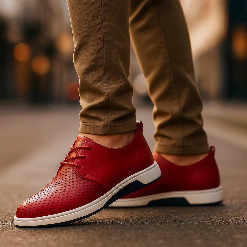 Men's Moccasins with Slip-On Design, Ventilated Upper, and Grip-Edge Sole