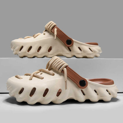Men's Clogs with Laces and Ventilated Foam Upper – Adjustable Fit