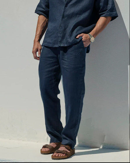 Pantaloni Uomo a Righe Vita Media Traspiranti e Leggeri – Stile Sportivo