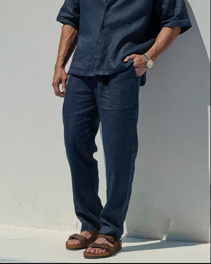 Pantaloni Uomo a Righe Vita Media Traspiranti e Leggeri – Stile Sportivo