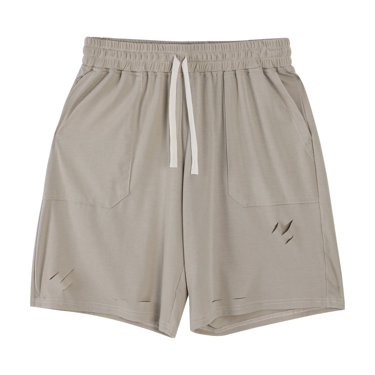 Pantaloncini Uomo Sportivi con Dettagli Strappati – Vestibilità Ampia
