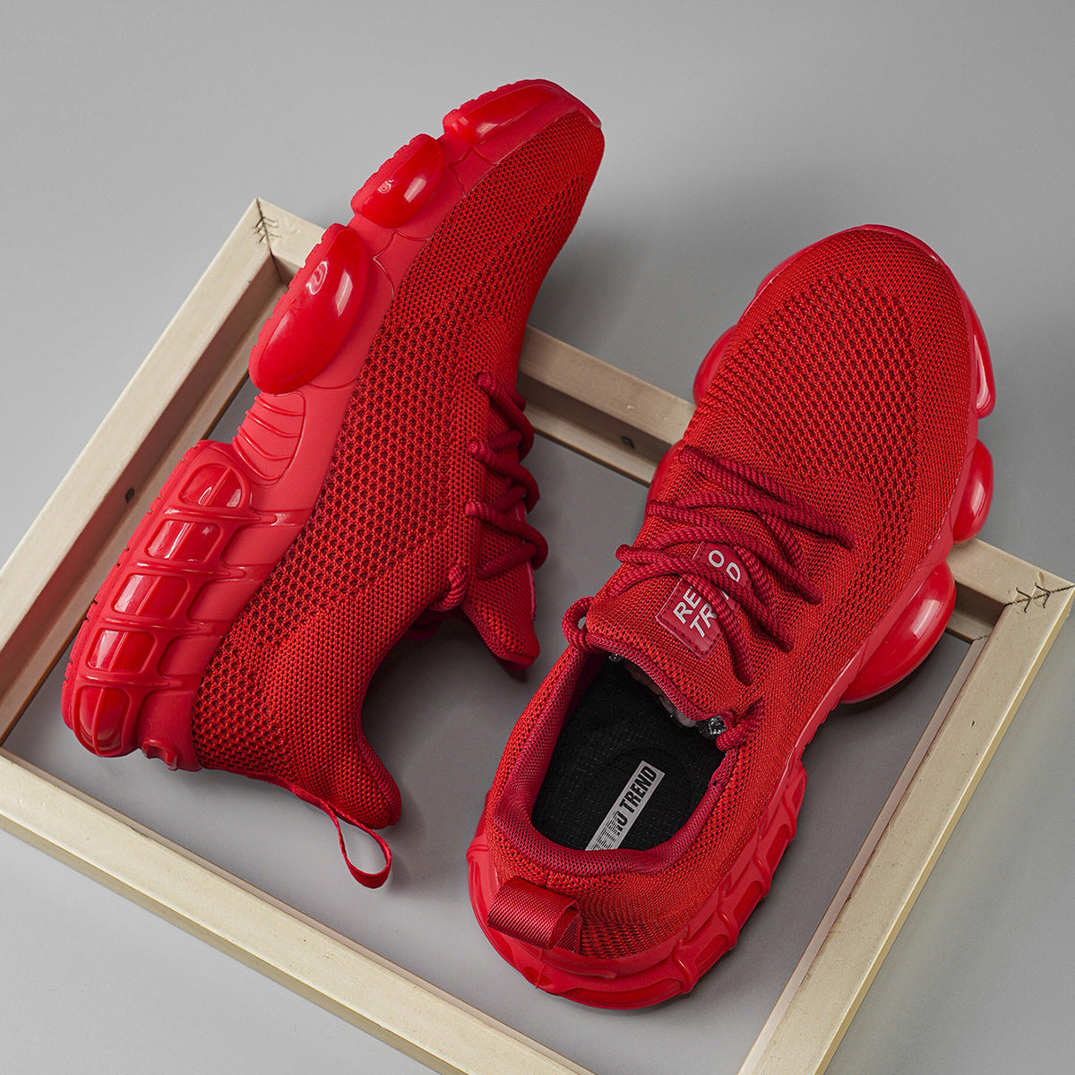 Zapatillas de baloncesto para hombre de tejido de malla transpirable, con cordones y diseño a contraste