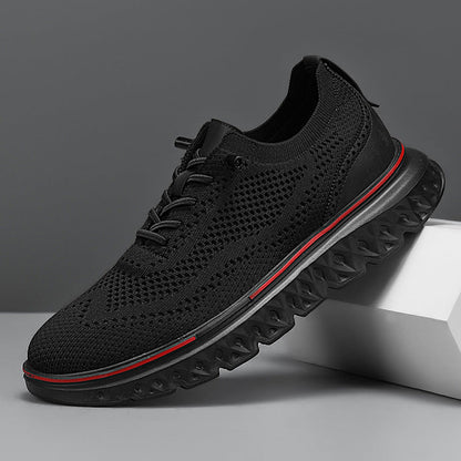 Lave herresneakers med mesh-overdel og flad hæl – lette casual sko