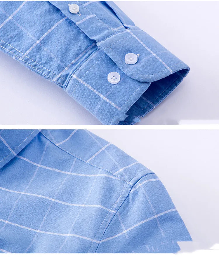 Men's Checkered Shirt with Long Sleeves and Button Closure – Classic Casual Style