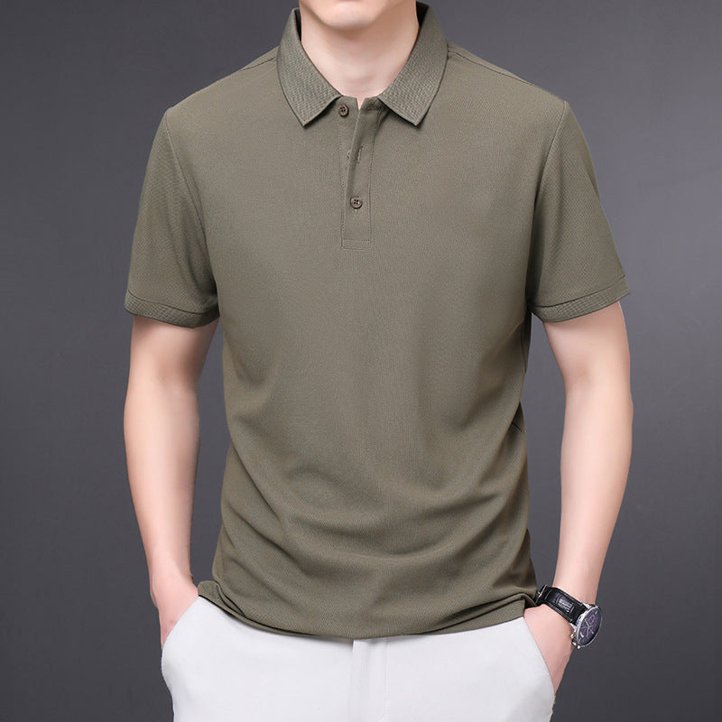 Camicia Uomo a Manica Corta con Colletto a Rever – Stile Business Estivo