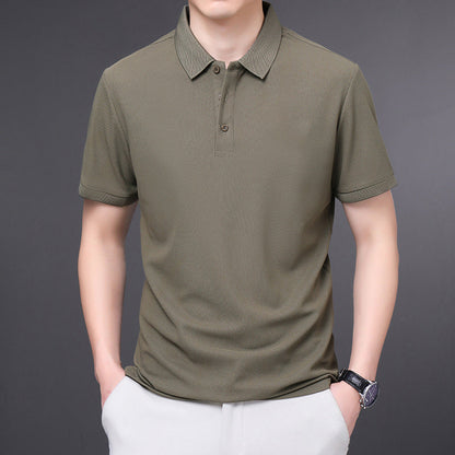 Camicia Uomo a Manica Corta con Colletto a Rever – Stile Business Estivo