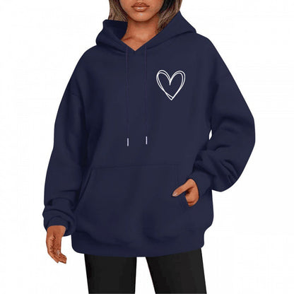 Women's brushed-fabric hoodie with a hooded neckline