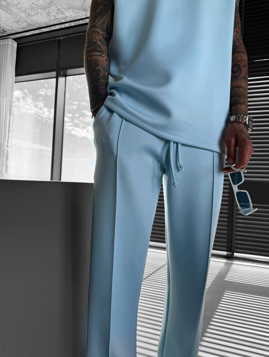 Men's Lounge Set with Sleeveless Top and Tailored Pants