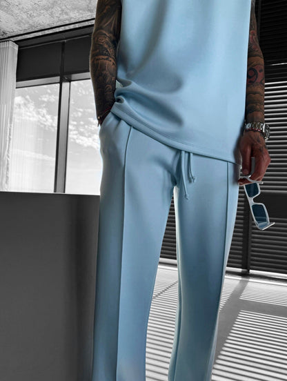 Men's Lounge Set with Sleeveless Top and Tailored Pants