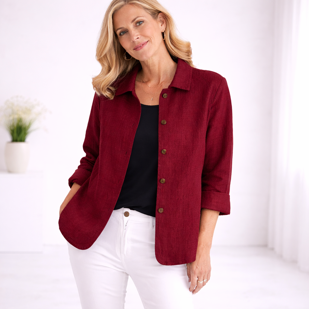 Top Donna a Maniche Lunghe con Bottoni – Maglia Leggera Casual