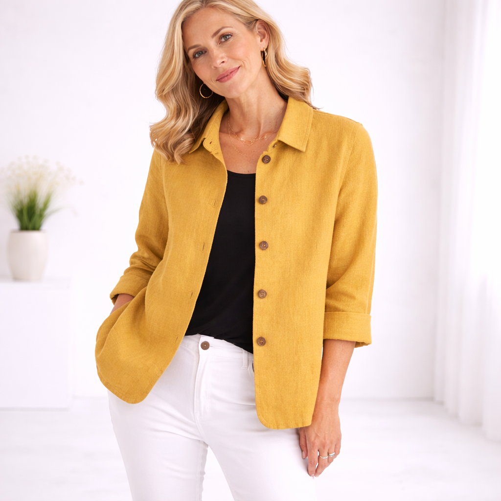 Top Donna a Maniche Lunghe con Bottoni – Maglia Leggera Casual