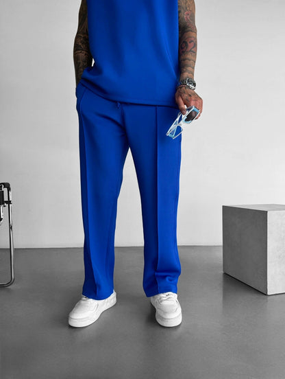 Men's Lounge Set with Sleeveless Top and Tailored Pants