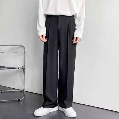 Pantaloni Uomo Slim Fit Sartoriali – Taglio Strutturato con Pieghe Frontali
