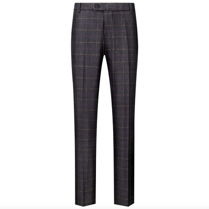 Herrebukser Slim Fit Tweed Mørkeblå