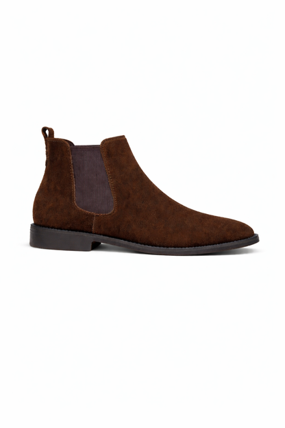 Botines Chelsea de hombre con efecto ante e inserciones laterales elásticas - Botines clásicos de hombre