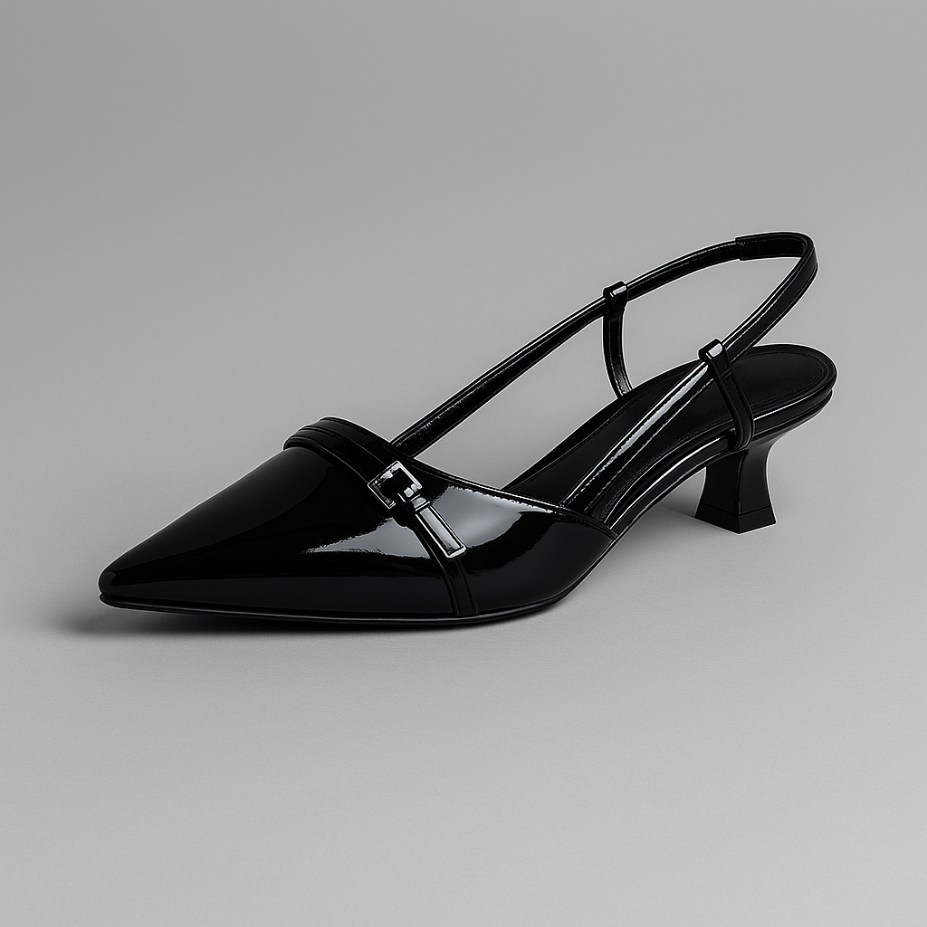 Décolleté Slingback Donna con Tacco Medio a Punta – Stile Décolleté
