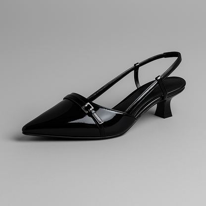 Décolleté Slingback Donna con Tacco Medio a Punta – Stile Décolleté
