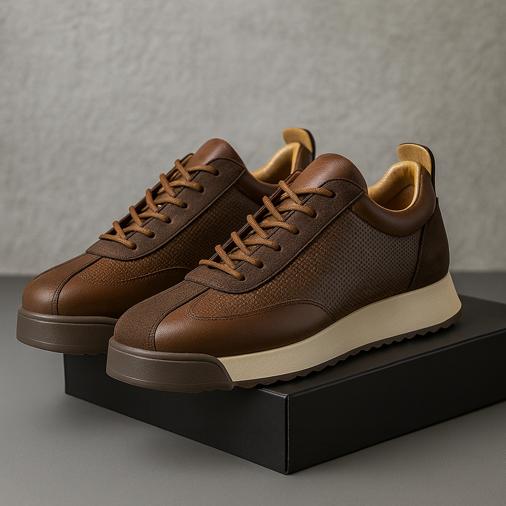 Scarpe Da Uomo Basse Nere E Marroni, Eleganti E Dal Design Classico.