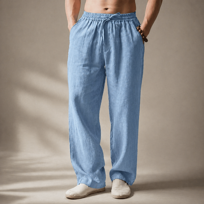 Men's Straight-Leg Pants with Drawstring – Comfortable Fit