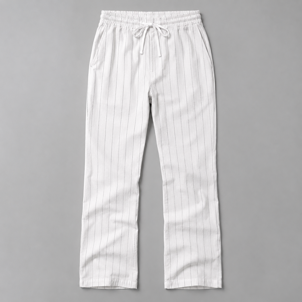 Pantaloni Uomo a Righe Sottili con Coulisse – Gamba Dritta e Vestibilità Comoda