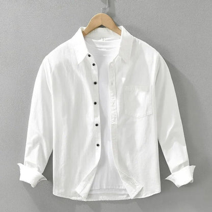 Camicia Uomo a Maniche Lunghe con Bottoni e Colletto Classico – Vestibilità Comoda Casual