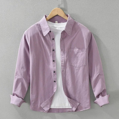 Camicia Uomo a Maniche Lunghe con Bottoni e Colletto Classico – Vestibilità Comoda Casual