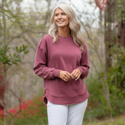 Poncho Donna Plys Asymmetrisk Kant Design Melange