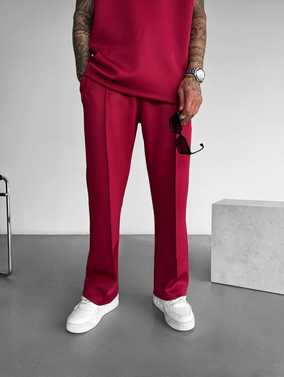 Men's Lounge Set with Sleeveless Top and Tailored Pants