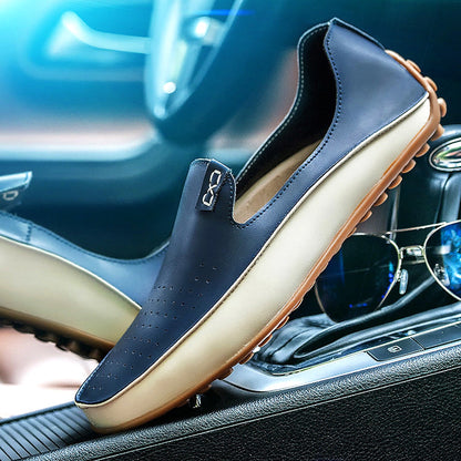 Mocasines de Conducción para Hombre Slip-On con Suela de Goma Amortiguadora