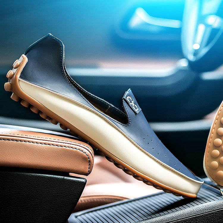 Mocasines de Conducción para Hombre Slip-On con Suela de Goma Amortiguadora