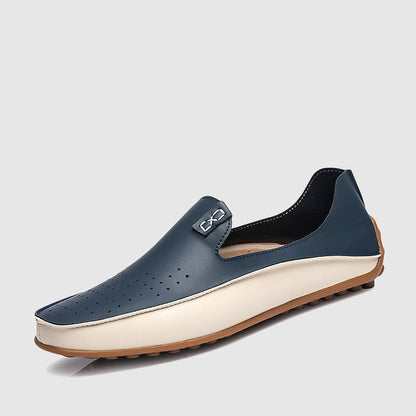 Mocasines de Conducción para Hombre Slip-On con Suela de Goma Amortiguadora