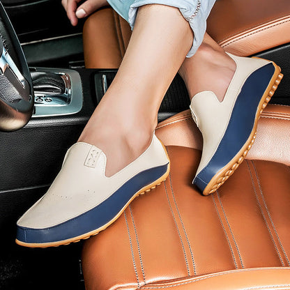 Mocasines de Conducción para Hombre Slip-On con Suela de Goma Amortiguadora