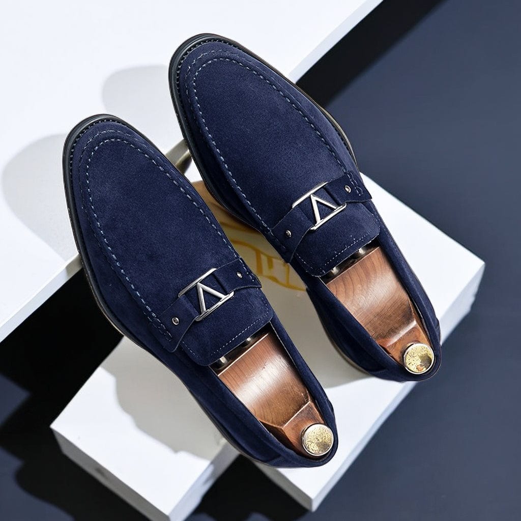 Mocassini Uomo Slip-On con Fibbia Decorativa e Suola in Gomma – Stile Elegante