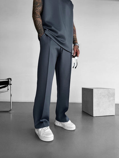 Men's Lounge Set with Sleeveless Top and Tailored Pants
