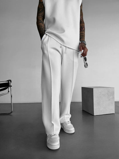 Men's Lounge Set with Sleeveless Top and Tailored Pants