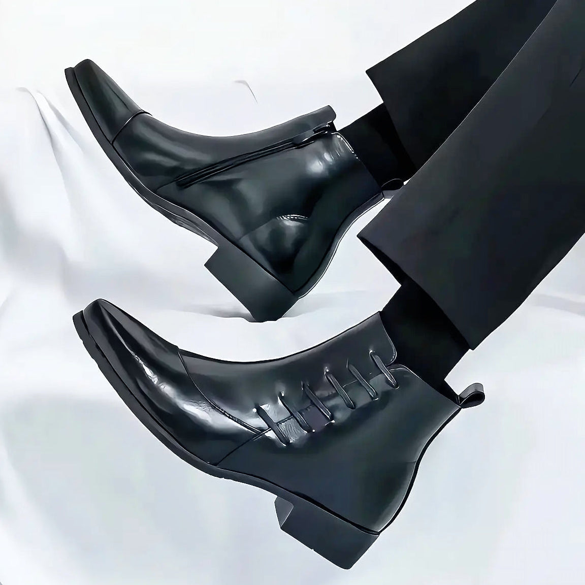 Stivali Uomo con Lacci e Zip Laterale – Stile Versatile Quotidiano