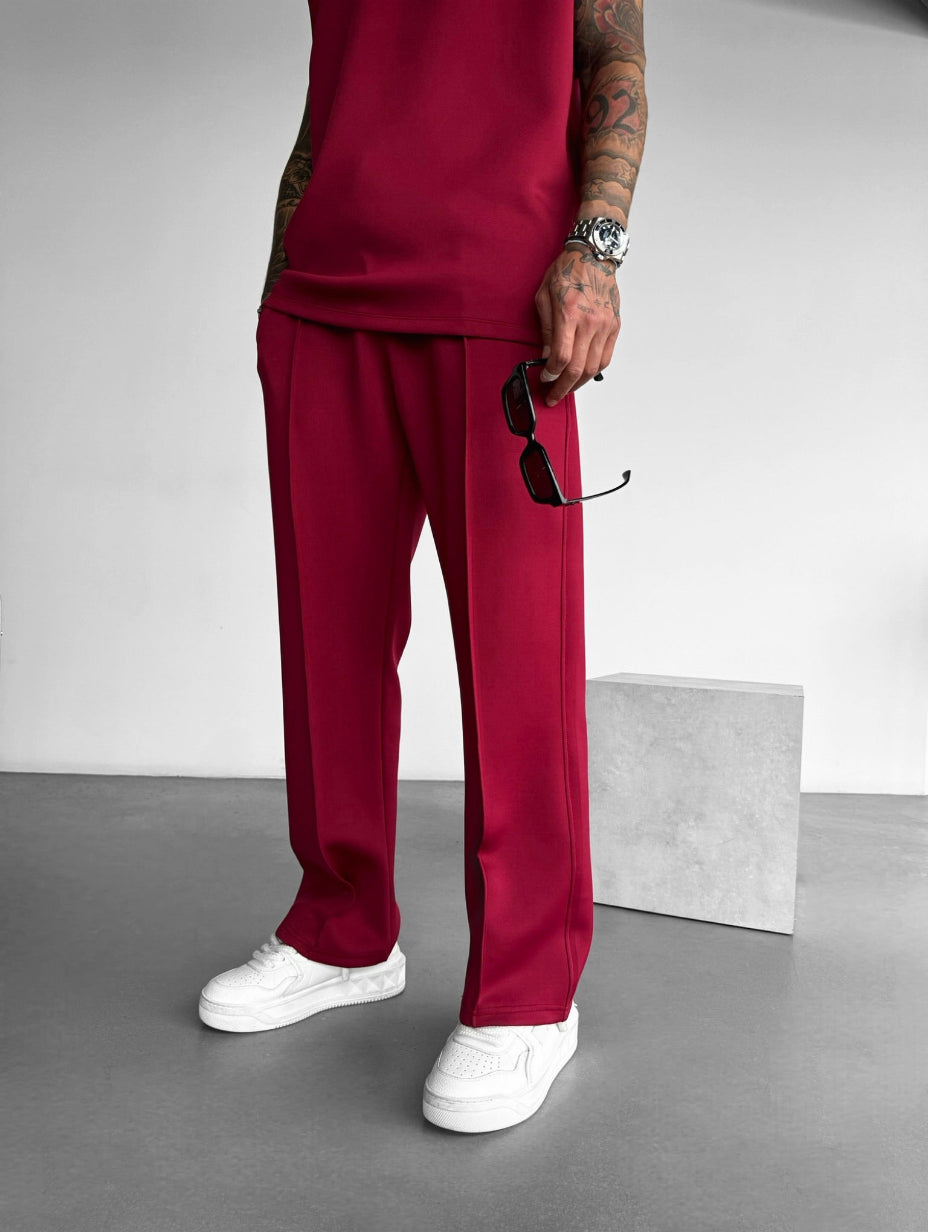Men's Lounge Set with Sleeveless Top and Tailored Pants