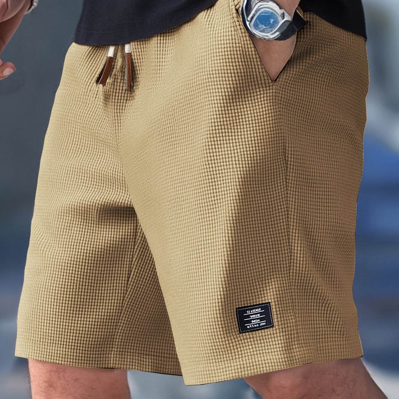 Herreshorts med justerbar talje og funktionelle lommer
