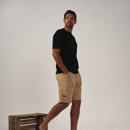 Herre cargo bermudashorts med skræddersyet pasform og lynlåslommer